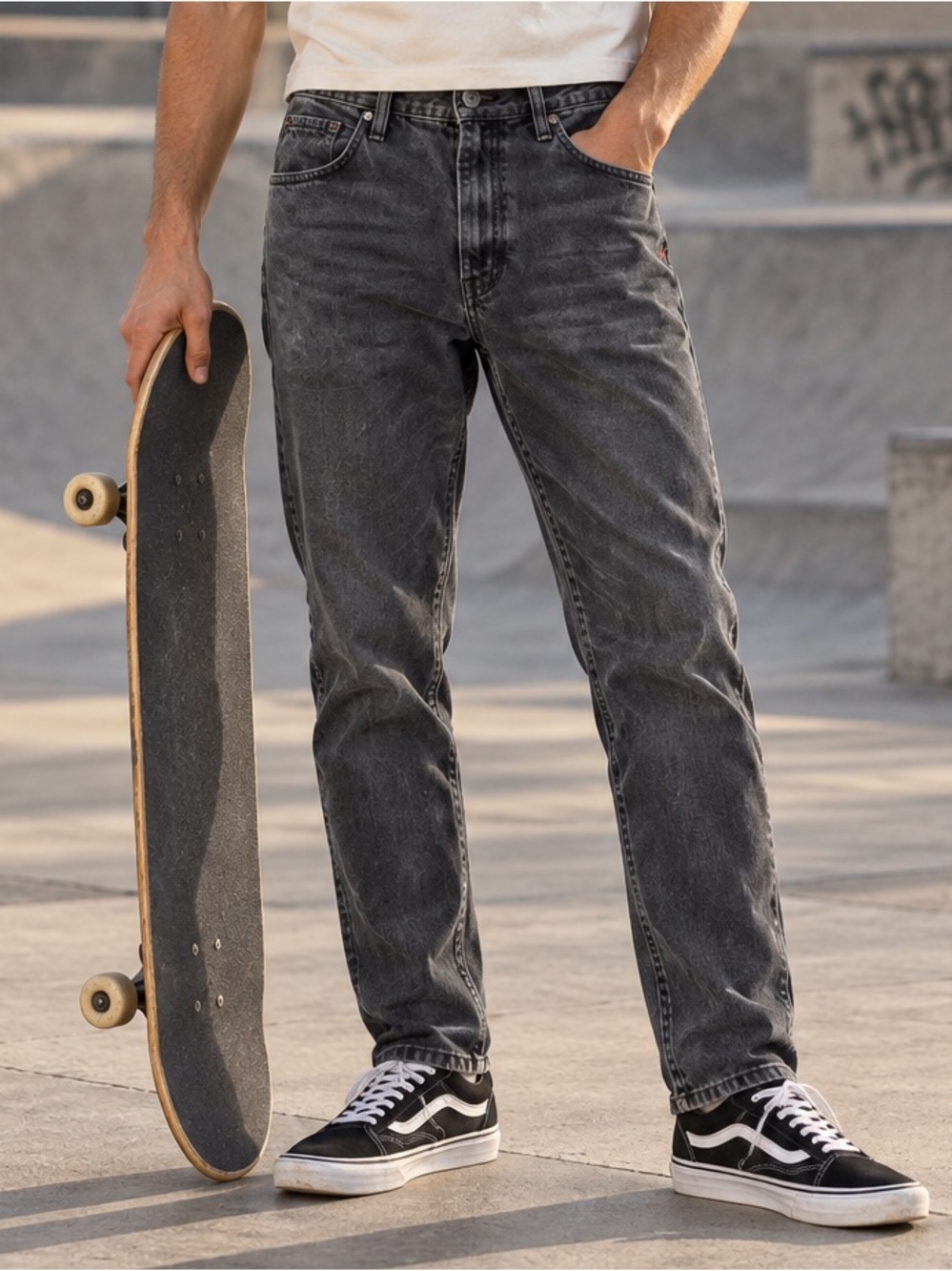 BDG Urban Outfitters Men Black Tapered Jeans 32x30 Y2K Skater Y2K Streetwear